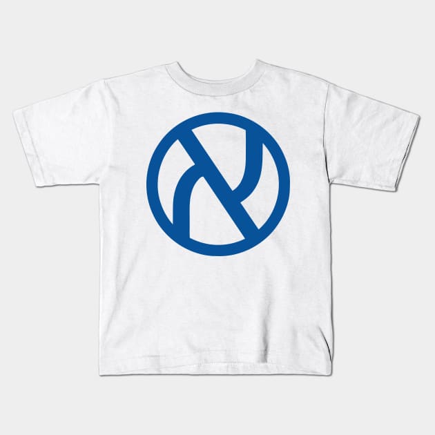 Jewish Anarchist Symbol (Tekhelet) Kids T-Shirt by dikleyt